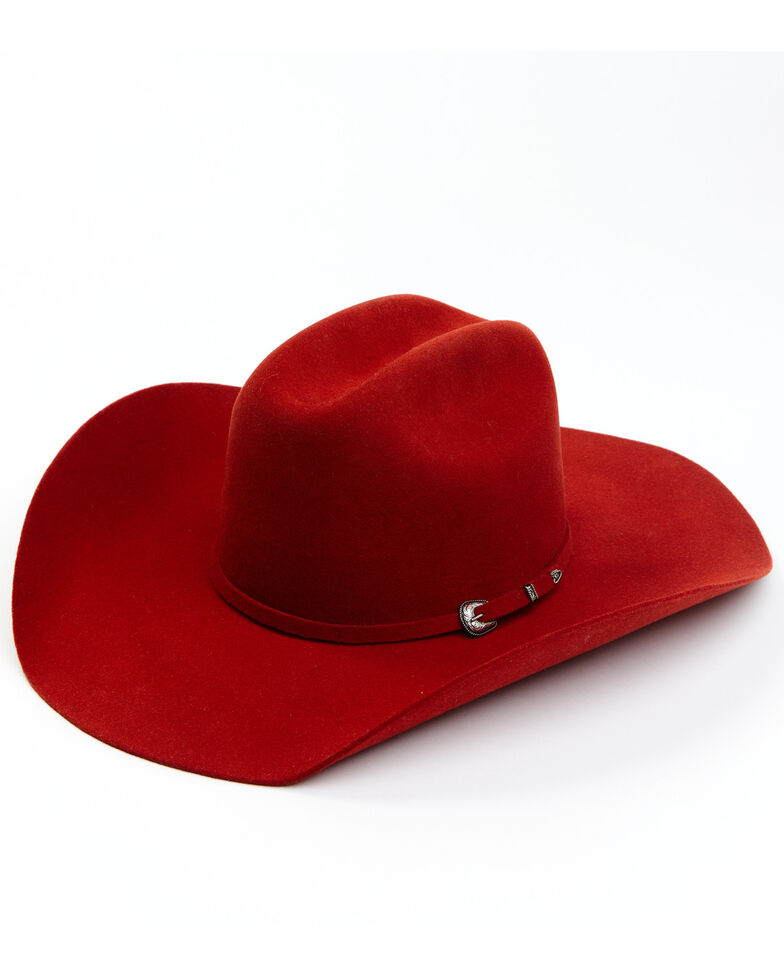 Seratelli 2X Wool Western Hat, Red, hi-res