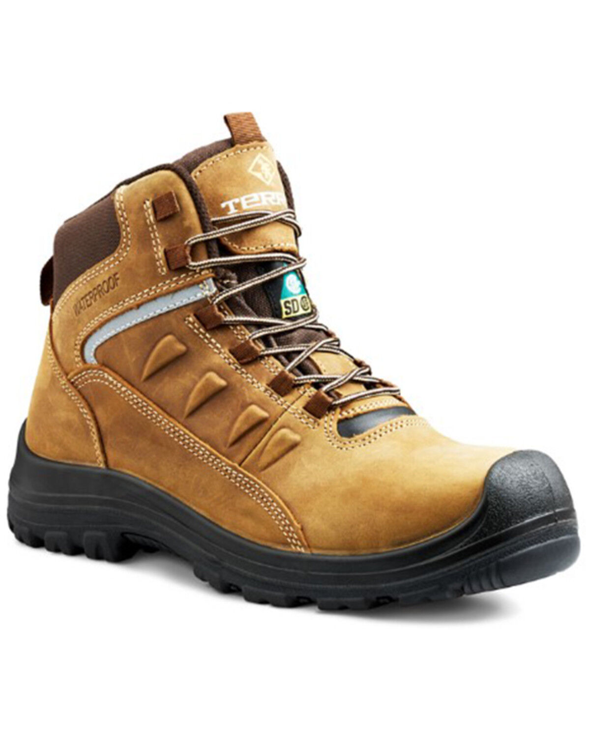 Image #1 - Kodiak Men's Findlay 6" Lace-Up Waterproof Work Boots - Composite Toe, Medium Brown, hi-res