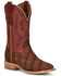Image #1 - Corral Men's Exotic Alligator Embroidered Western Boots - Broad Square Toe, Red, hi-res