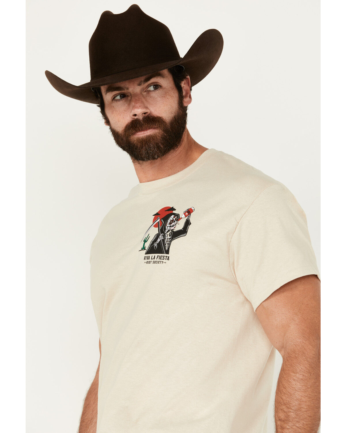 Image #4 - Riot Society Men's Drink And Repeat Short Sleeve Graphic T-Shirt, Tan, hi-res