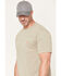 Image #2 - Carhartt Men's Relaxed Fit Lightweight Garment Dyed Short Sleeve Pocket T-Shirt, Light Grey, hi-res