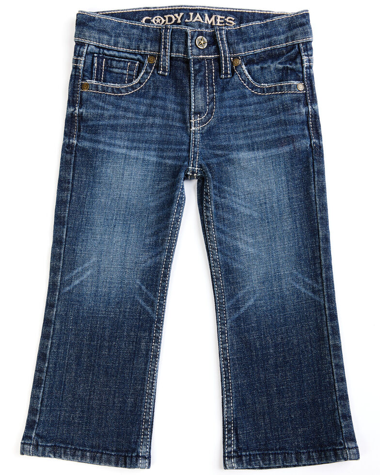 Cody James Toddler-Boys' Clive Dark Wash Stretch Slim Bootcut Jeans, Blue, hi-res