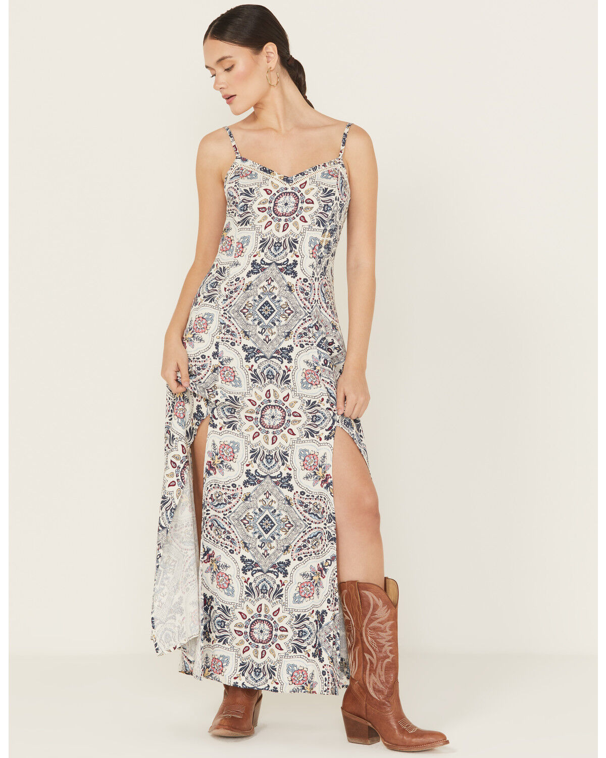 Image #2 - Idyllwind Women's Carver Printed Maxi Dress, Ivory, hi-res