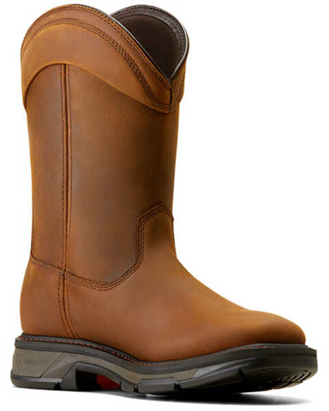 Image #1 - Ariat Men's 11" WorkHog XT Wellington Waterproof Work Boots - Soft Toe , Brown, hi-res