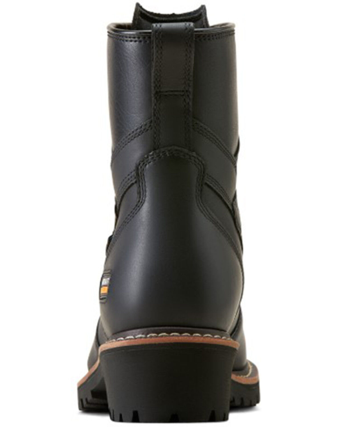 Image #3 - Ariat Men's 8" Logger Shock Shield Waterproof Work Boots - Soft Toe, Black, hi-res