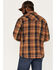 Image #4 - Cody James Men's Wood Chuck Large Plaid Print Snap Western Flannel Shirt , Brown, hi-res