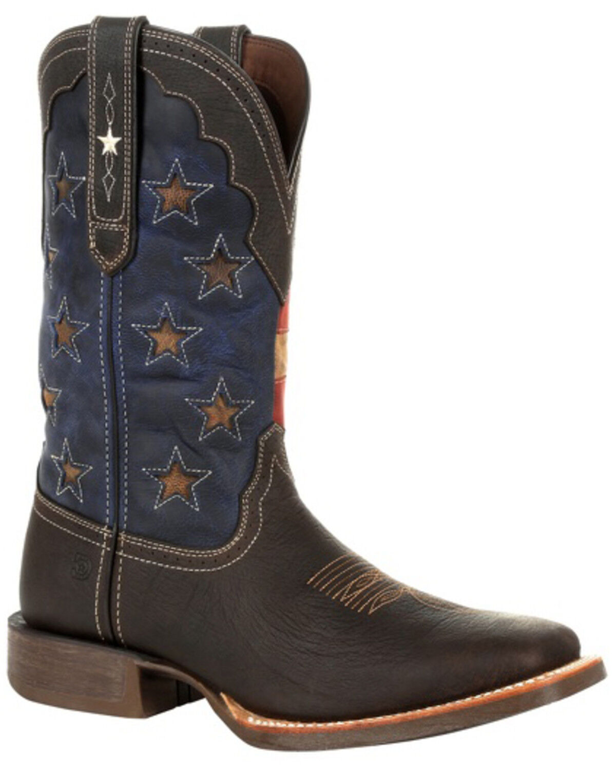 Image #1 - Durango Men's Rebel Pro Vintage Flag Western Performance Boots - Broad Square Toe, Brown, hi-res