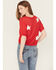 Image #4 - Rock & Roll Denim Women's Star Short Sleeve Sweater Tee, Red, hi-res