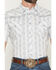Image #3 - Cowboy Hardware Men's Southwestern Print Short Sleeve Pearl Snap Stretch Western Shirt, White, hi-res