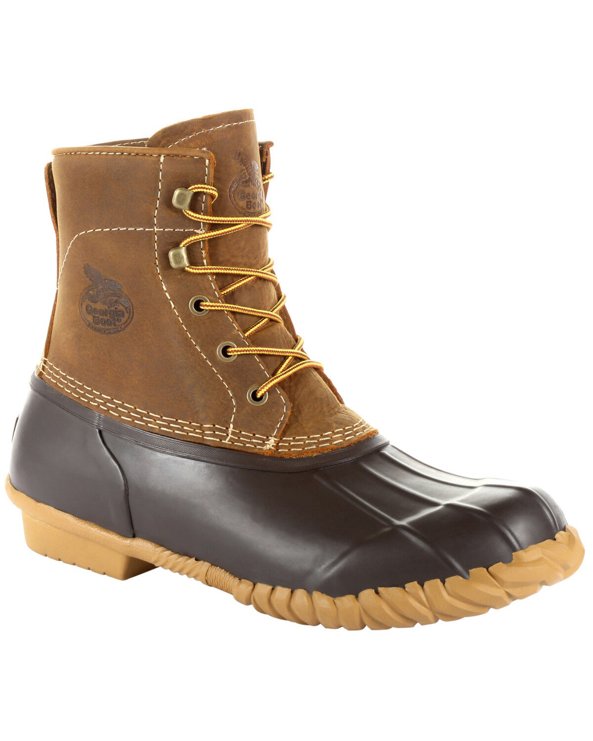 Image #1 - Georgia Boot Men's Marshland Lace-Up Duck Boots - Round Toe, Brown, hi-res