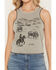 Image #3 - Blended Women's Embroidered Graphic Print Sleeveless Tank Top, Grey, hi-res