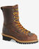 Image #2 - Carolina Men's Waterproof Lace-to-Toe Logger Boots - Steel Toe, Brown, hi-res