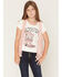 Image #1 - Self Esteem Girls' Howdy Cowboy Boot Embellished Short Sleeve Graphic Tee and Vest, Pink, hi-res