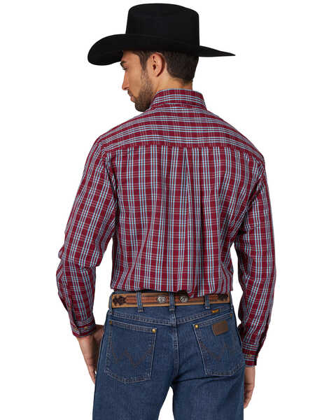 Image #2 - Wrangler Men's Classic Check Plaid Long Sleeve Western Shirt , , hi-res