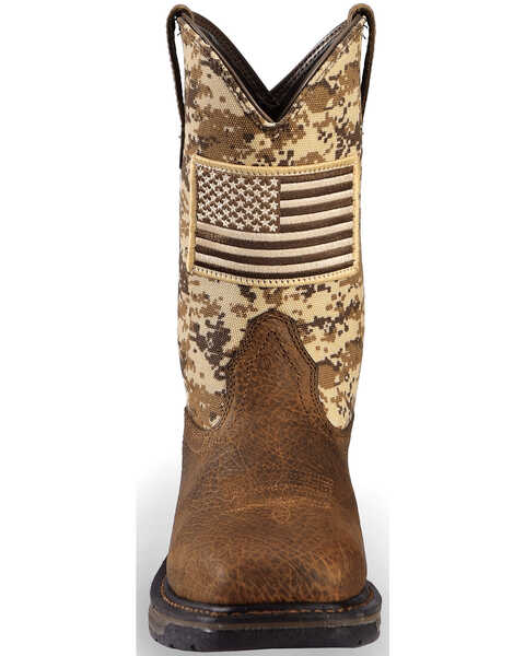 Image #4 - Ariat Men's WorkHog® Patriot Western Boots - Steel Toe , Brown, hi-res