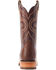 Ariat Men's Broncy Exotic Full Quill Ostrich Western Boots - Broad Square Toe, Brown, hi-res