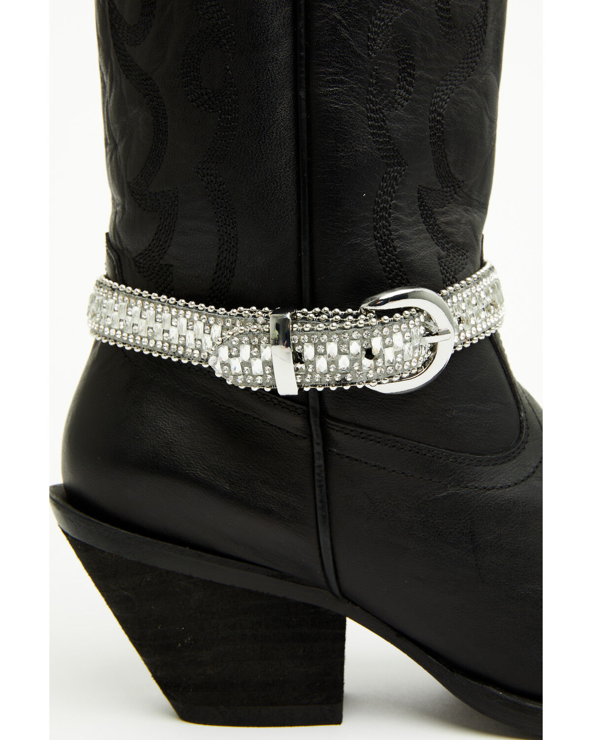 Image #2 - Shyanne Women's Rhinestone Boot Strap, Silver, hi-res