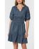 Image #2 - Velvet Heart Women's Tencel Short Sleeve Mini Dress, Blue, hi-res