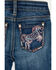 Image #2 - Shyanne Toddler Girls' Westend Medium Wash Horse Pocket Bootcut Stretch Denim Jeans, Medium Wash, hi-res