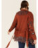 Cotton Emporium Women's Leo Paisley Belted Cardi Sweater , Rust Copper, hi-res