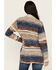 Cleo + Wolf Women's Long Striped Cardigan Sweater , Blue, hi-res