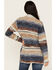 Image #4 - Cleo + Wolf Women's Long Striped Cardigan Sweater , Blue, hi-res