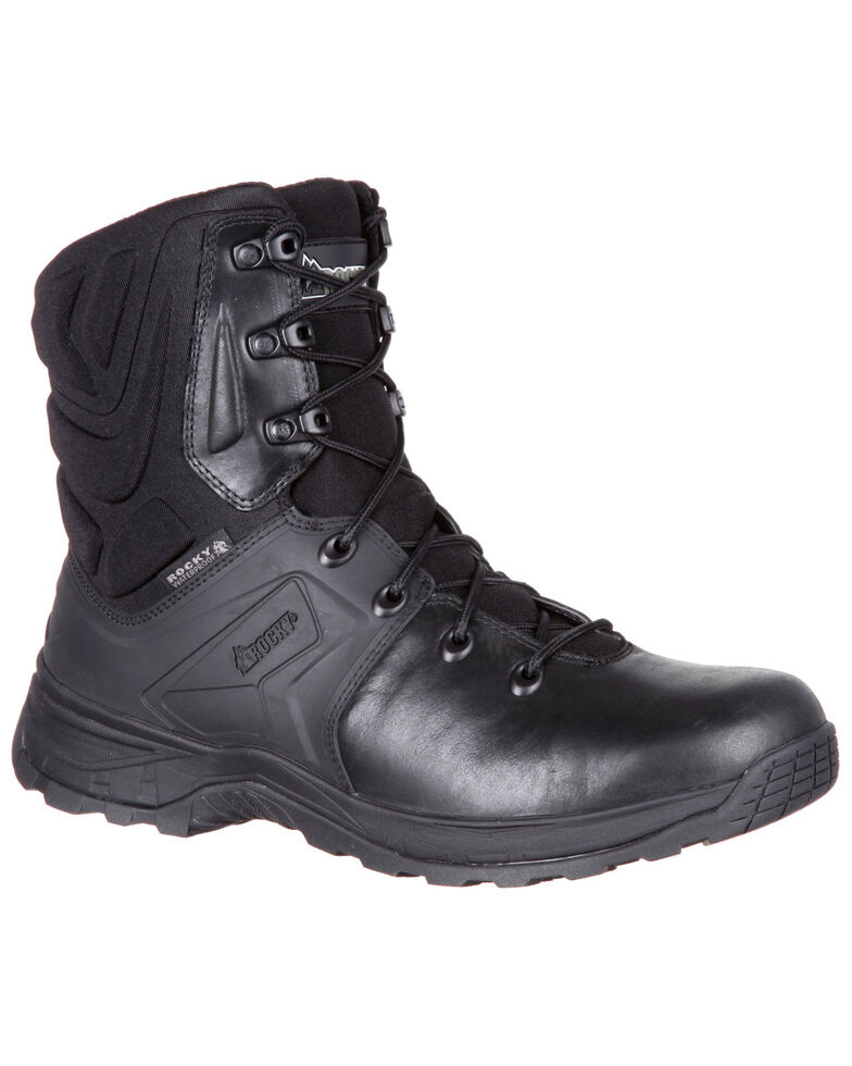 Rocky Men's Alpha Tac Waterproof Hiker Boots - Round Toe, Black, hi-res