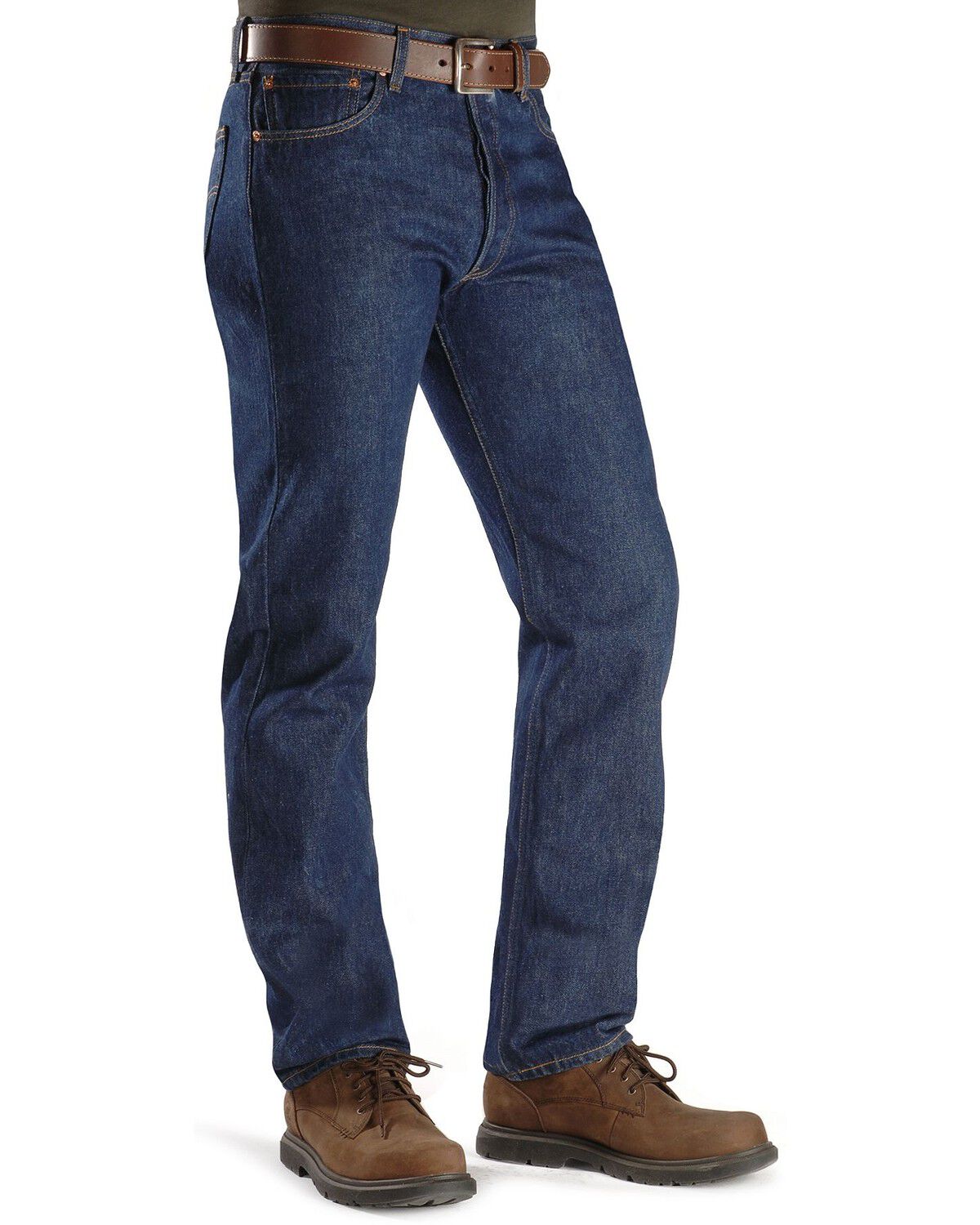 Image #2 - Levi's Men's 501 Original Shrink-to-Fit Regular Straight Leg Jeans - Big, , hi-res