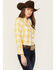 Image #2 - Ariat Women's R.E.A.L Billie Jean Cactus Plaid Print Long Sleeve Button-Down Western Shirt , Yellow, hi-res