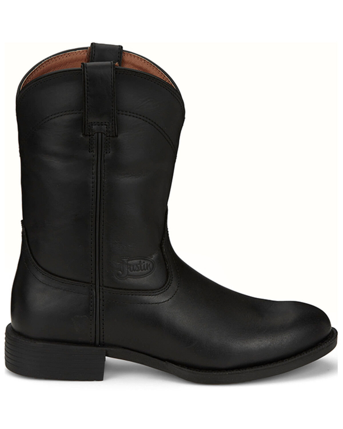 Image #2 - Justin Men's Kiligore Roper Boots - Round Toe, Black, hi-res