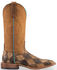 Image #8 - Horse Power Men's Patchwork Western Boots - Square Toe, Brown, hi-res