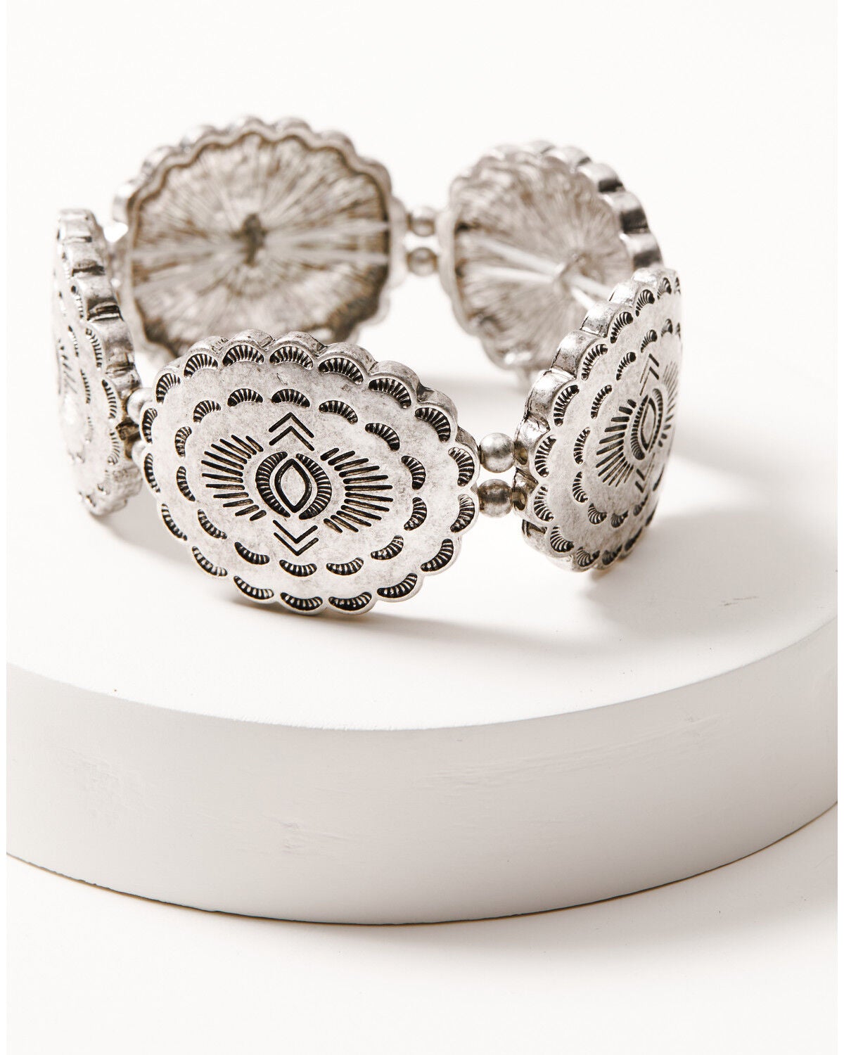 Shyanne Women's Shiloh Ridge Concho Bracelet, Silver, hi-res