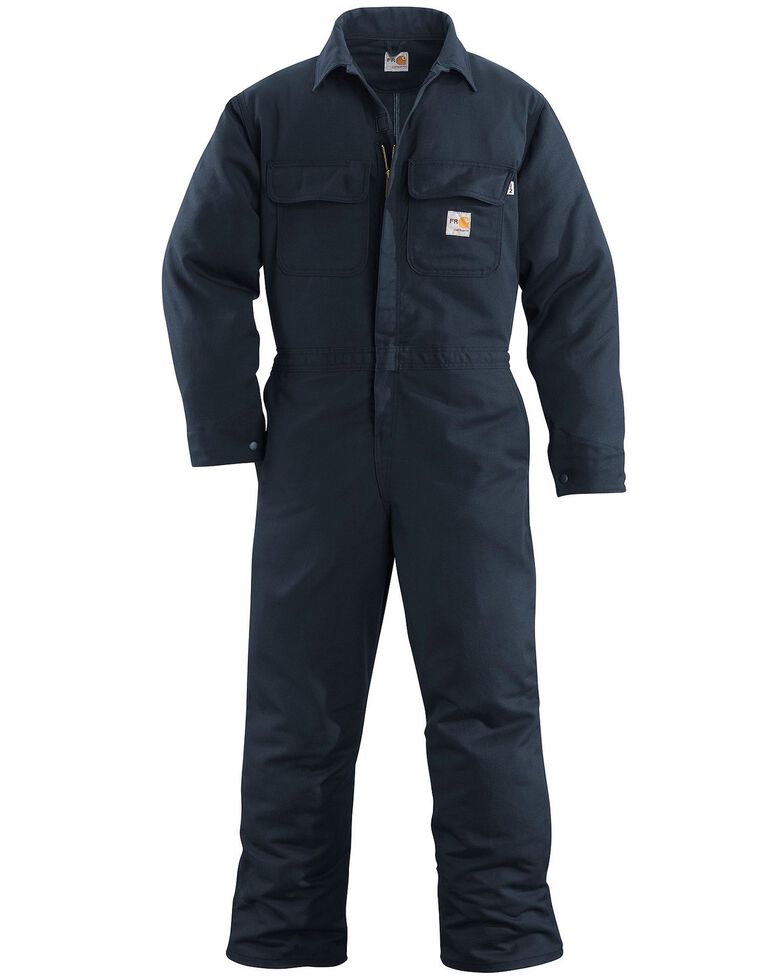 Carhartt Flame Resistant Work Coveralls - Big & Tall, Navy, hi-res