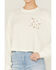 Image #3 - Cleo + Wolf Women's Boxy Floral Pocket Long Sleeve Cropped Long Sleeve, Ivory, hi-res