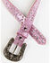 Shyanne Girls' Razzle Dazzle Sparkle & Rhinestone Belt, Pink, hi-res