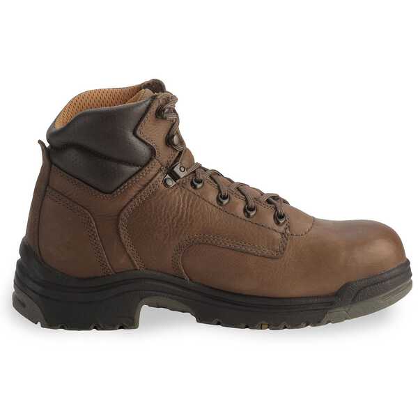 Timberland Pro Men's 6" TITAN Work Boots - Soft Toe, Coffee, hi-res