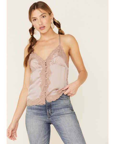 Women's satin and lace camisole