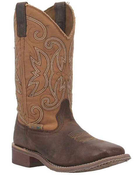Image #1 - Laredo Women's Caney Western Performance Boots - Broad Square Toe , Honey, hi-res