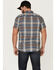 Image #4 - Pendleton Men's Linen Plaid Short Sleeve Button Down Western Shirt, Blue, hi-res