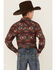 Image #4 - Panhandle Boys' Southwestern Print Long Sleeve Snap Western Shirt , Orange, hi-res