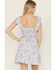 Image #4 - Wrangler Retro Women's Ruffle Smocked Mini Dress, Blue, hi-res