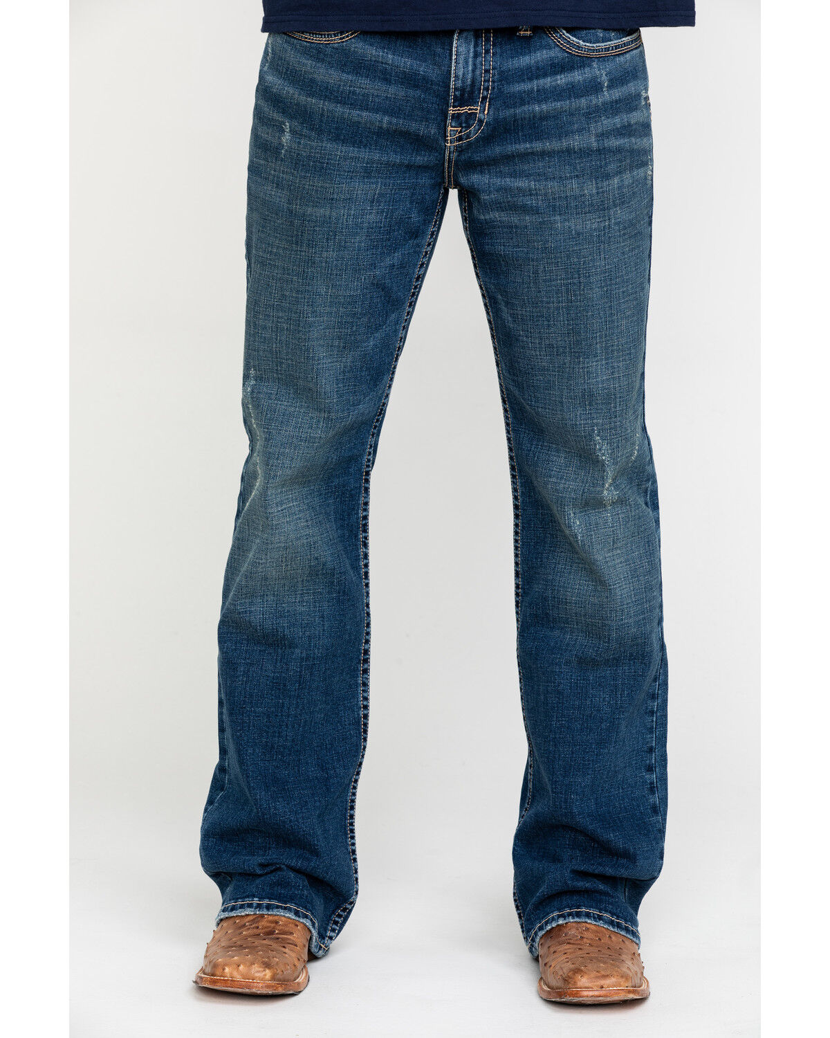 Image #2 - Cody James Core Men's Dungaree Medium Wash Stretch Relaxed Bootcut Jeans, , hi-res