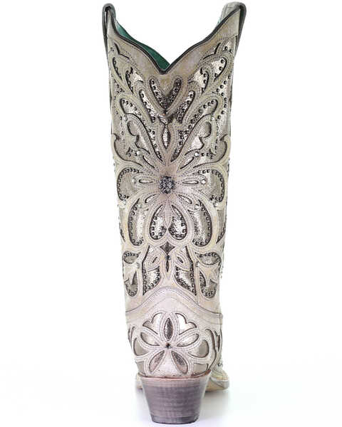 Image #4 - Corral Women's Metallic Inlay Western Boots - Snip Toe, , hi-res