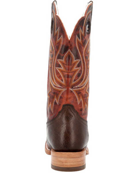 Image #5 - Durango Men's PRCA Collection Shrunken Bullhide Western Boots - Square Toe , Brown, hi-res