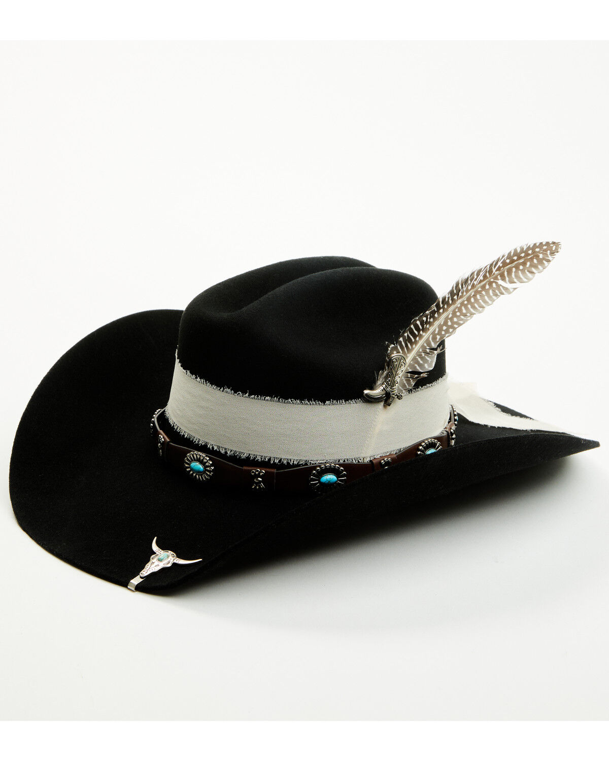 Image #2 - Boot Barn Concho Western Hat Accessory Set, Brown, hi-res