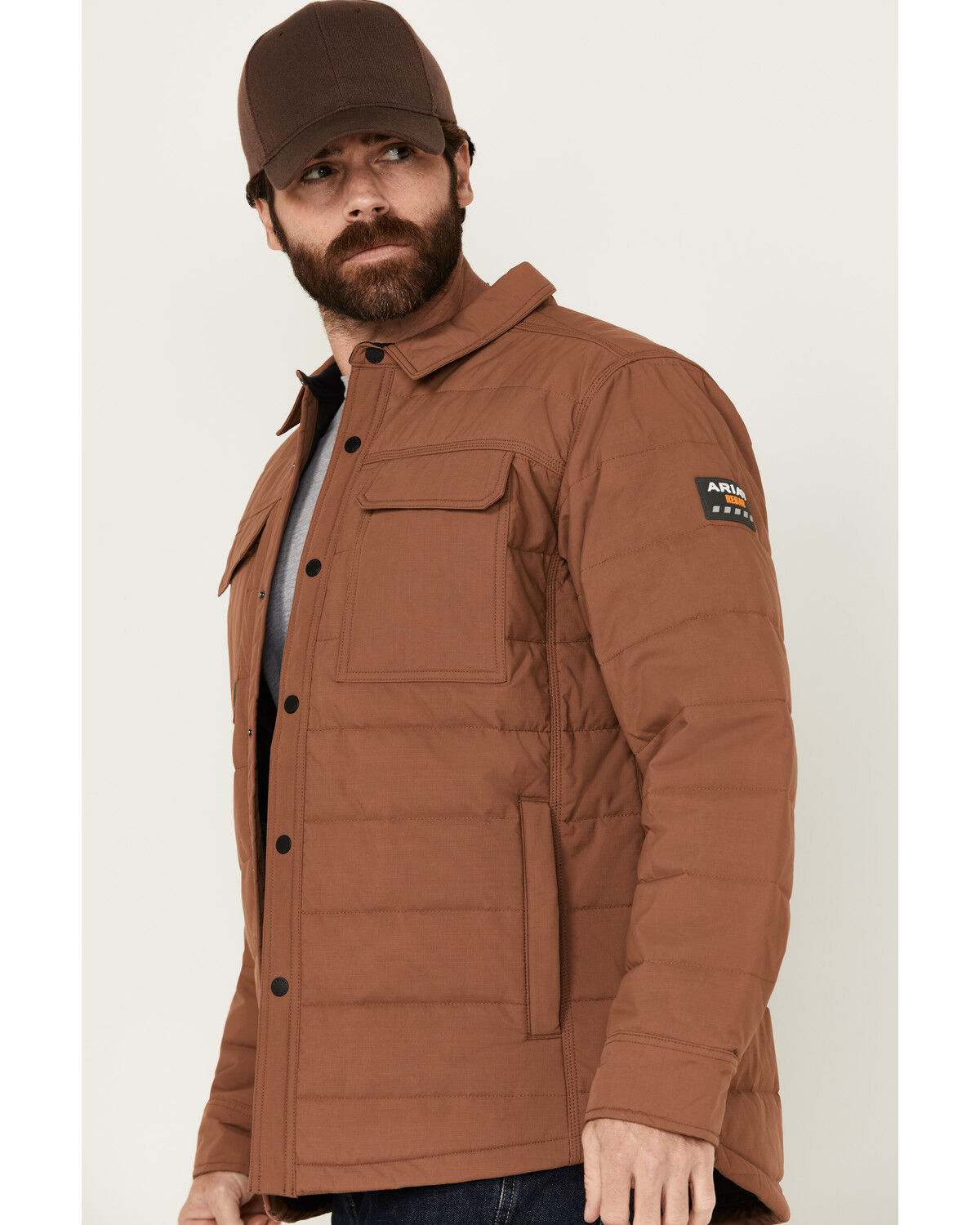 Image #2 - Ariat Men's Rebar Cordura Ripstop Insulated Shirt Jacket, Multi, hi-res