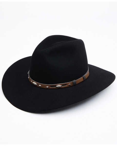 Rodeo King Men's Tracker 5X Felt Western Fashion Hat, Black, hi-res