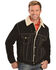 Image #2 - Scully Men's Sherpa Lined Boar Suede Jacket, Black, hi-res