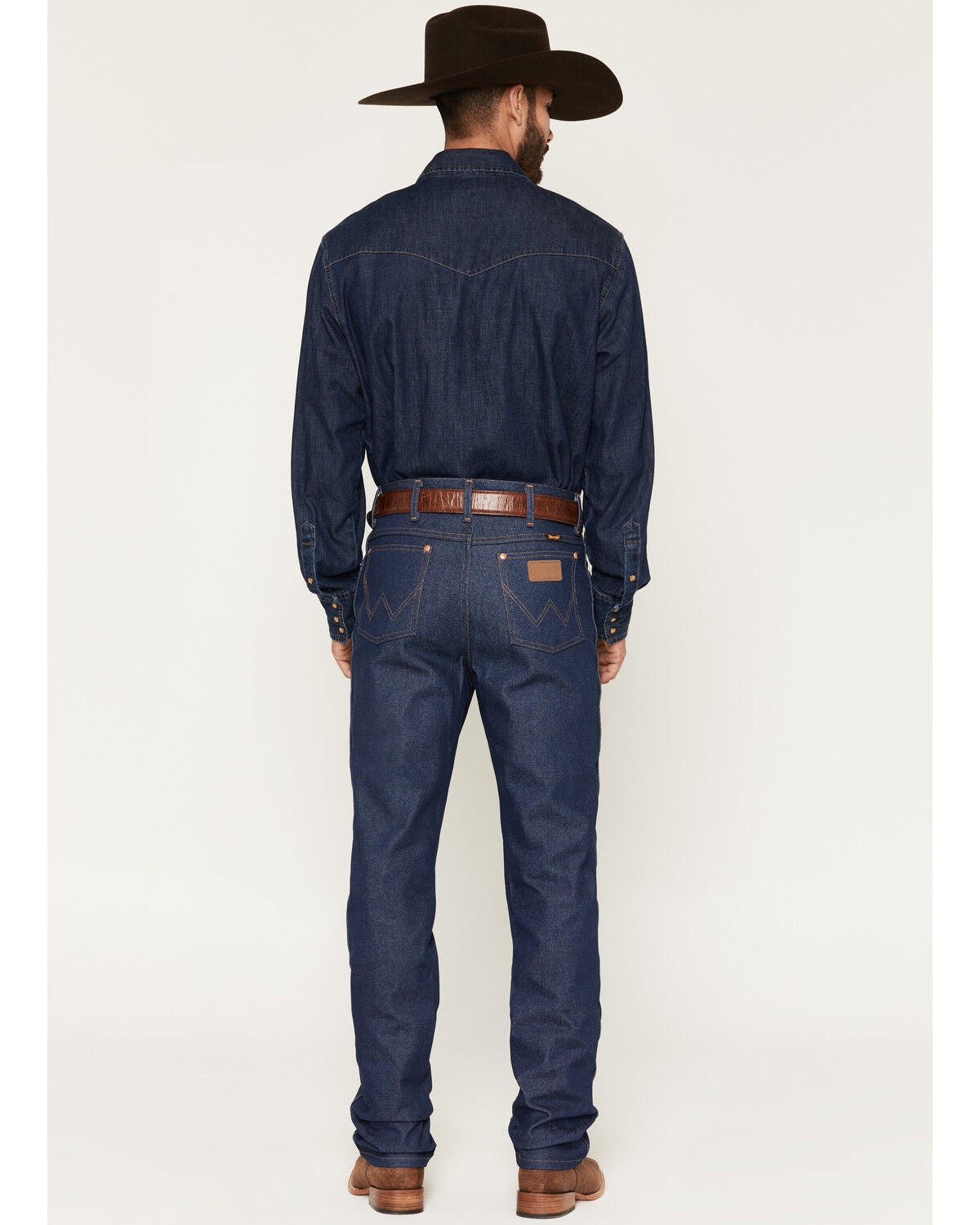 Image #3 - Wrangler 936 Cowboy Cut Rigid Slim Fit Jeans, Indigo, hi-res