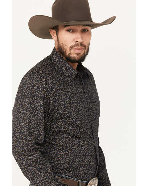 Image #2 - Gibson Trading Co Men's Ditsy Floral Print Long Sleeve Button-Down Western Shirt, Navy, hi-res
